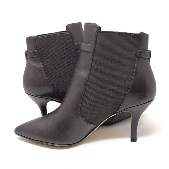 Michael Kors Chocolate Brown Soft Leather Woods Ankle Pointed Toe Booties Size 7 - Picture 10 of 14